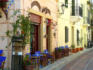 Plaka outdoor cafe, Athens